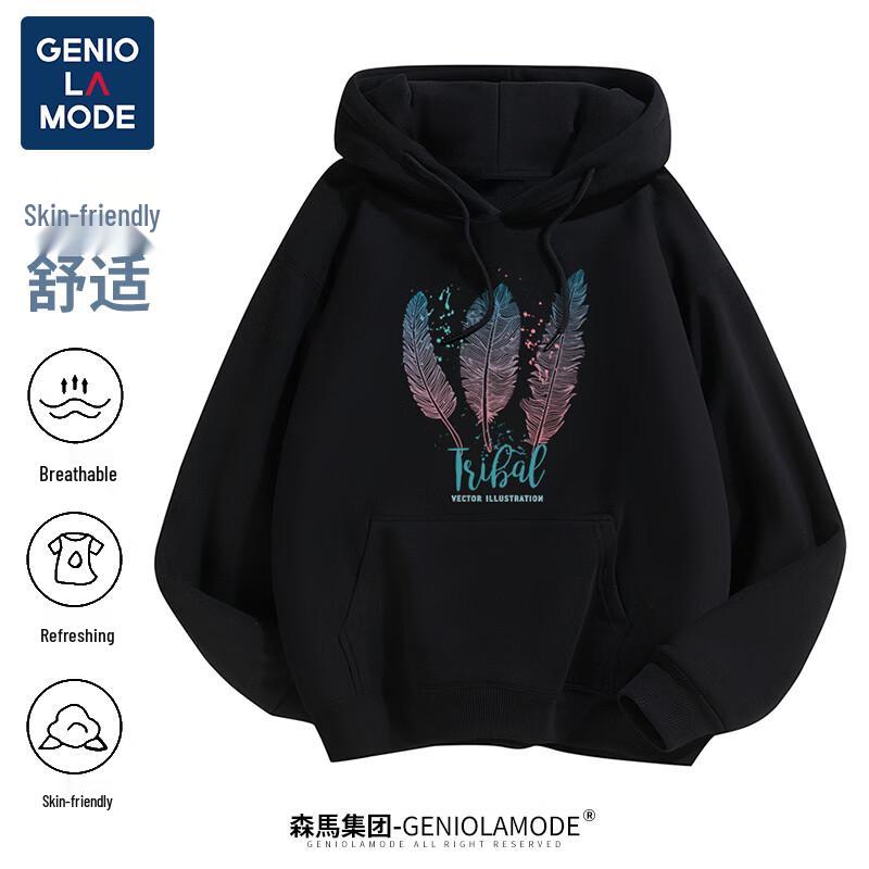 GENIOLAMODE Men's Streetwear Heavyweight Crewneck Sweatshirt