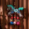with Tassel Spring Festival Bell Pendant Embroidered Horse Wind Chimes Decoration  Zodiac Year Gift