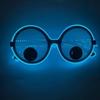 Runder Rahmen Leuchtende Brille Rotierende Augäpfel Partybrille Anime Neuheitsbrille Halloween Party