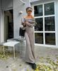 2024 High-End European & American One-Shoulder Sweater Dress - Women's Long, Waist-Hugging, Hip-Wrapping Style