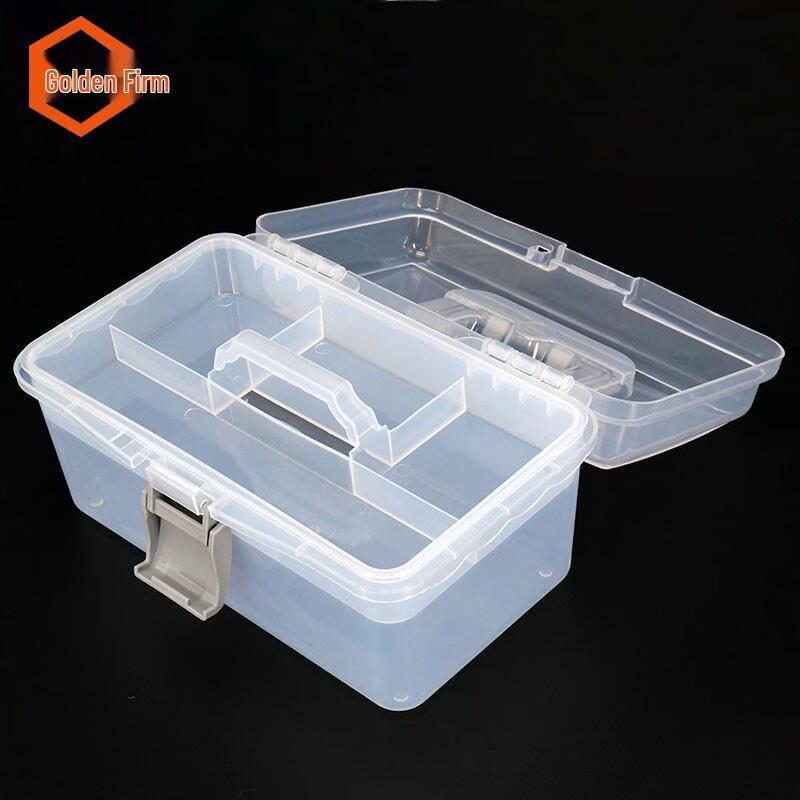 Jingulao KZzy-125 Plastic Transparent Toolbox Small 26x16.5x14cm