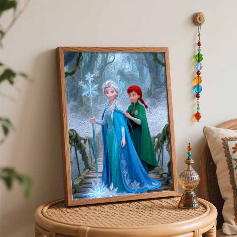 Disney Frozen Painting By Numbers Kit Hand Painting Home Decor