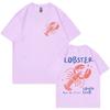 Lobster Lover Club Tshirt Funny Summer Beach Short Sleeve T Shirt Mens Womens Fashion Casual Oversized Tshirts Streetwear