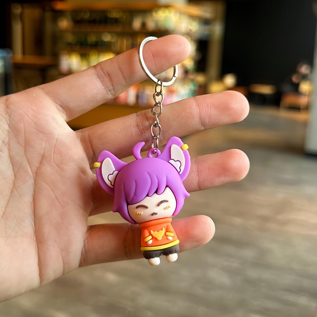 King Of Glory Doll Pendant Keychain Luban Li Bai Soft Plastic Doll Male And Female Couple Keychain Gift