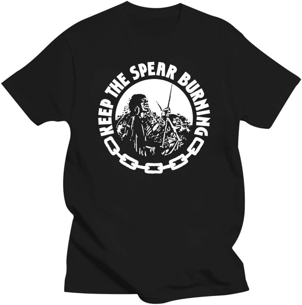 Burning Spear T Shirt Jamaican Rocksteady Reggae Studio One Mens Tee Shirts Black S чёрный