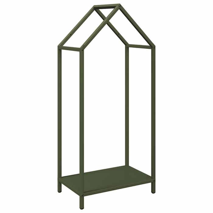 VidaXL Portant de bois chauffage vert olive 40x25x90 cm, support à bûches de cheminée, support à bûches, support à bûches 864298