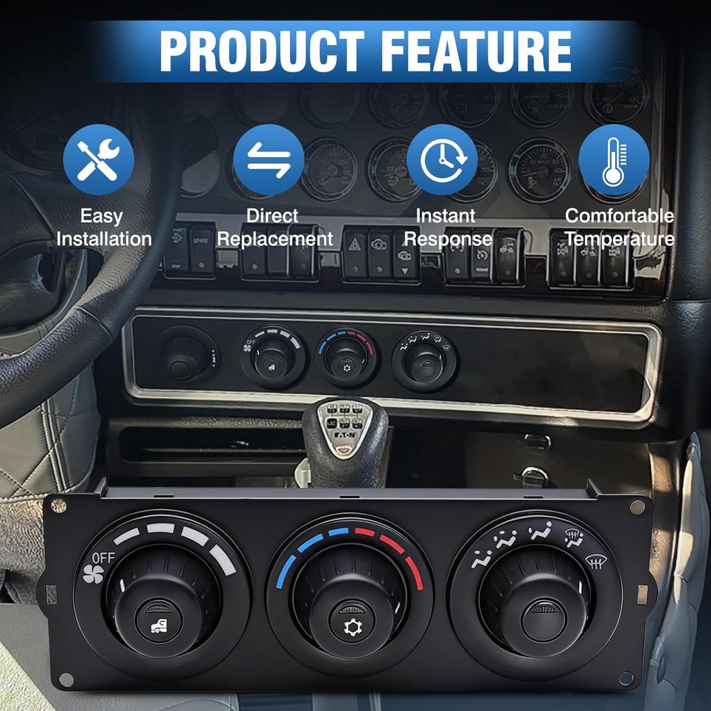 HVAC A/C Control Panel, AC Heater Climate Control Panel Compatible with Kenworth Truck 2006-2025, Replaces F21-1013-21-000 (General)