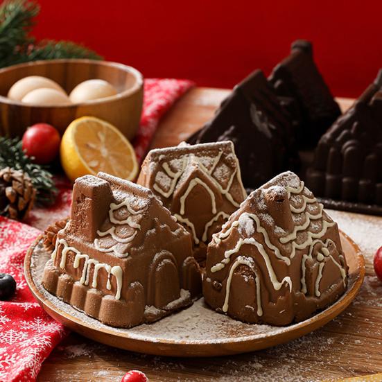 Volcano Forest Pastry Mold Silicone Cake Mold Flexible Baking Pan for DIY Cakes Chocolate Non-Stick Heat Resistant Easy Demolding Dessert Mold