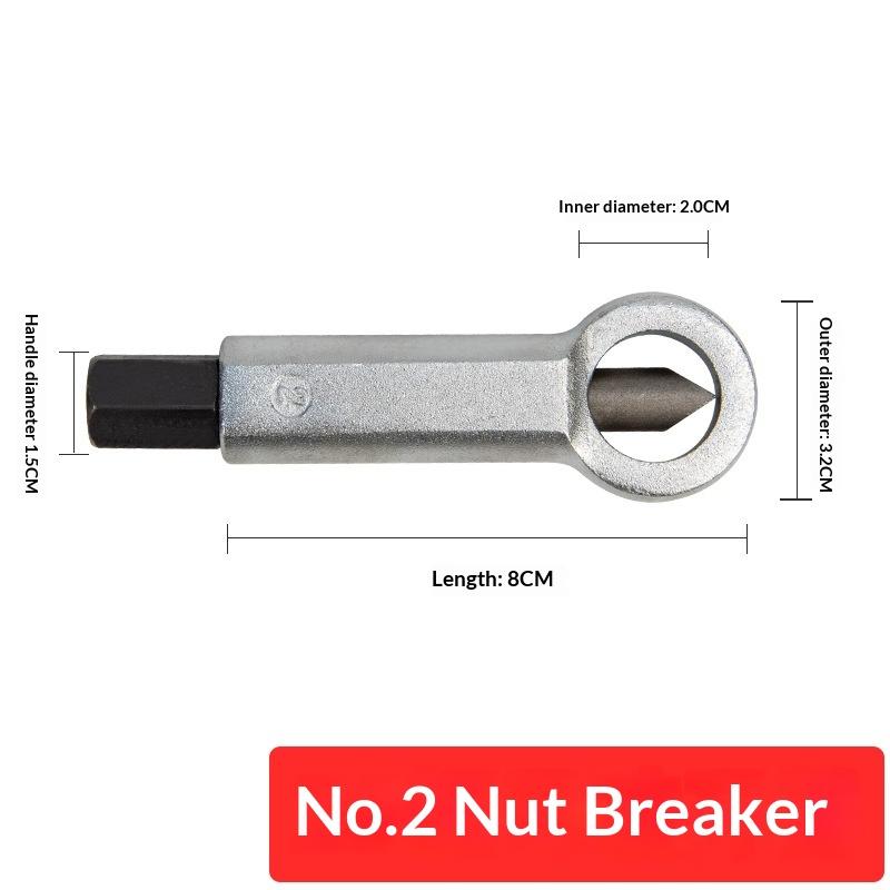 Nut Screw Splitter Cracker Remover Tool Set Manual Heavy Duty Steel Rusted Nut Breaker for Auto Repair Garage