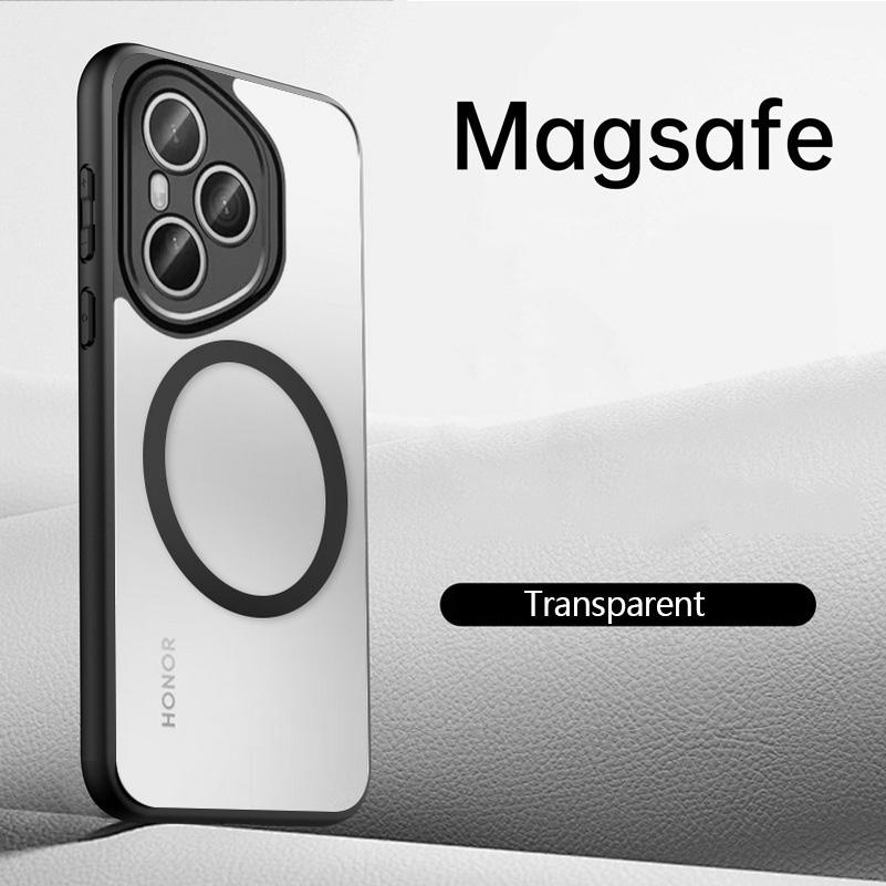 

Matte Skin Feel Back Panel Strong Magnetic Suction Built-in Airbag Case For Honor 400 Pro Honor Power GT Pro Lens Protect Cover Honor Power