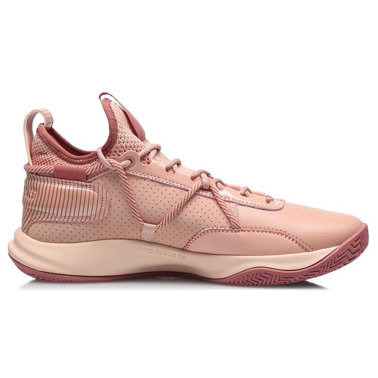 New LiNing Speed Team Anti Slip Wear Resistant Low Top Basketball Shoes Wind Sand Pink ABPQ047-1