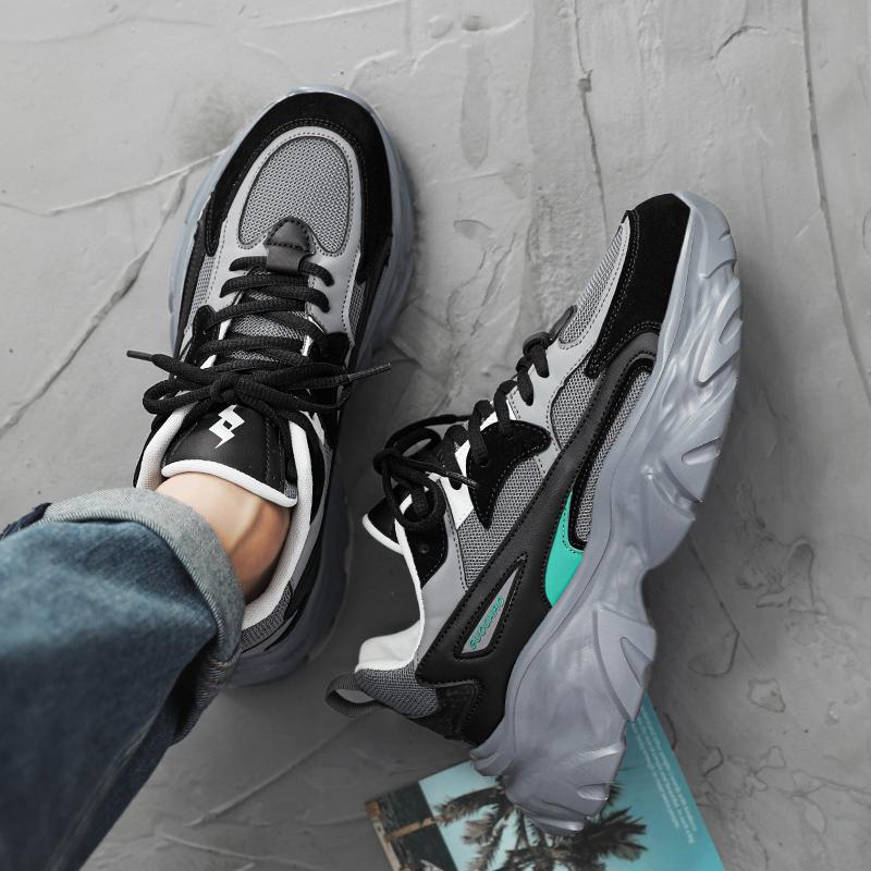 Fashion Men's Casual Shoes Round Toe Outdoor Hiking Platform Footwear Recommended Breathable Non-slip Trendy All-match Spring and Autumn