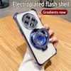 Magnetic Quicksand Bracket Phone Case For OPPO Reno 11F 5G 12 11 Pro A16 A16S A53S A54S A17 A5 A9 2020 Glitter Shockproof Cover