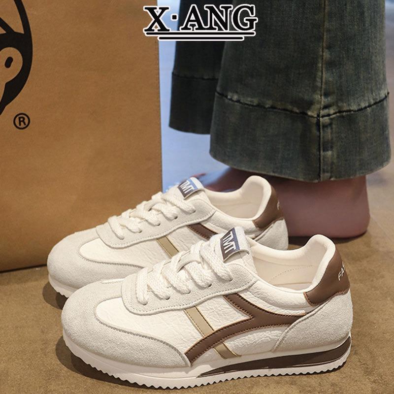 Leather women's shoes soft sole women's autumn new versatile casual sports white shoes