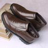 Men's Winter Shoes High Quality Leather Boots Plush Warm Lace Up Ankle Boots Designer Luxury Male Casual Shoes Botas De Hombre