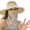 Flowers Summer Sunscreen Mask Full Face Ultraviolet Female Thin Section Cover Face Veil Mask Neck Neck Protector