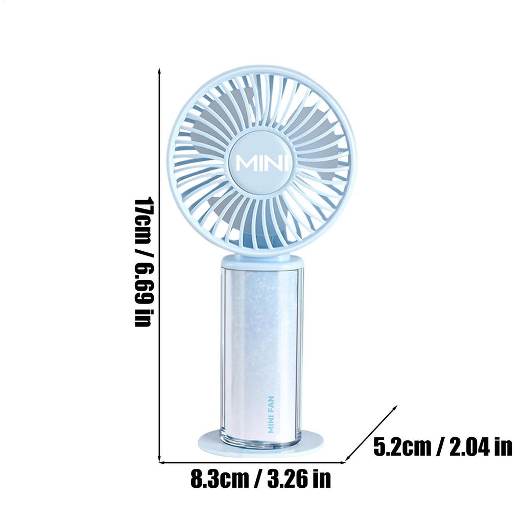 Portable Mini Fan USB Rechargeable Quiet Handheld Cooling Fan 3 Speeds mall Personal Fans for Travel Home Office School