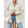 Camicie da Donna in Garza di Cotone Mussola Top Casual con Collo a Revers Manica Lunga Bluse Eleganti da Ufficio per Donne Blusas