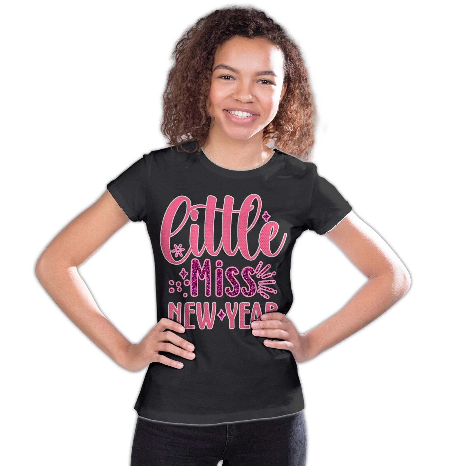 

NYE Little Miss New Year Sparkle Bling Party Eve Celebration Youth T-Shirt 12-14 120