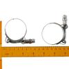 2PCS Stainless Steel Exhaust Clamp Clamp Range 43-49mm Coupler Steel Hose Clamps  1.5" Hose ID