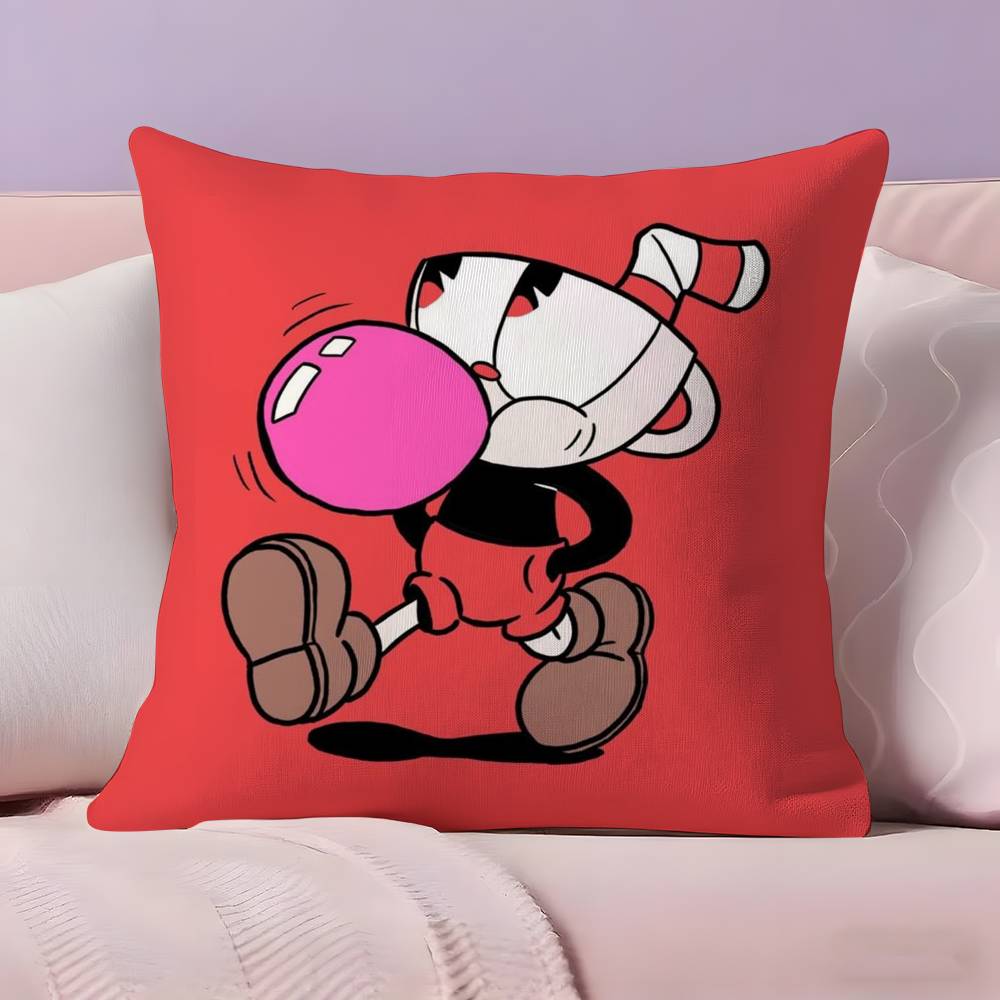 Classic Cute Game C-Cuphead Pillow Case  Ultra Soft Skin Friendly Fabric Cloud Like Comfort & Concealed Zipper