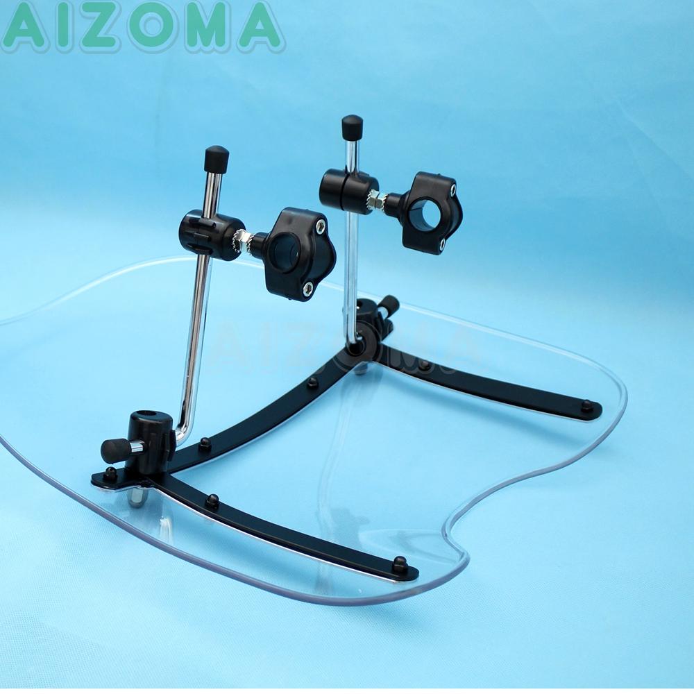 Motorcycle Clamp Mount Windshield Universal Standards Wind Screen Kit For BMW Kawasaki HONDA Shadow VT750 VT500 VTX750 VTX1800