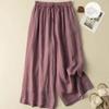 Pants Women Cotton Summer Plus Size Loose Pajama Pants Versatile Casual High-waisted Wide-leg Linen Pants