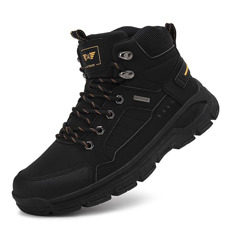 New Autumn Men's Boots Fashion Outdoor Hiking Boots Waterproof Leather Men's Work Boots Non-slip Men Desert Ankle Boots Sneakers