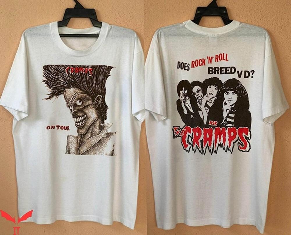 

Vintage Cramps Band Shirt Rare Design 2 Side White Unisex Shirt S-5XL WA2093 Unisex T-Shirt L