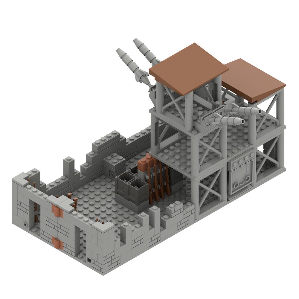DIY Military Base Building Set: Compatible with Small Particle Blocks - Battle Royale Toy for Boys