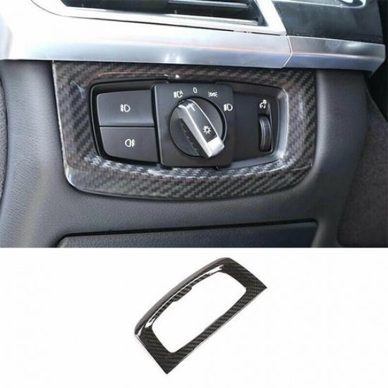 Real Carbon Fiber Headlight Cover Trim Fit for BMW X5 X6 F15 F16 2014-17