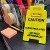 2025 New Caution Overstimulated Desk Sign Office Home Ornament Decoration
