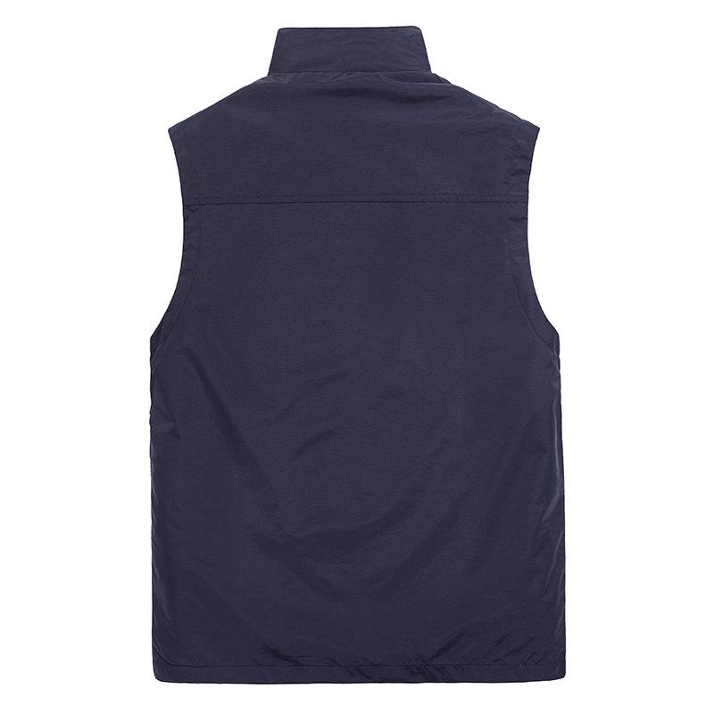 Men's Plus Size Quick-Dry Outdoor Casual Vest - Sleeveless, Loose Fit for Spring & Autumn