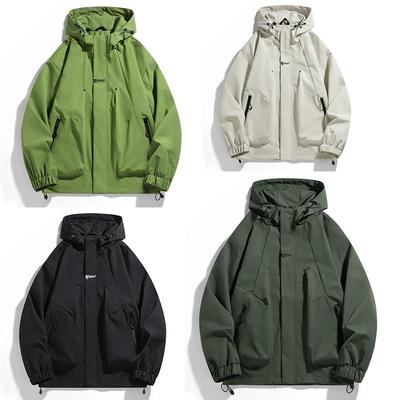 Moda Trendi Çok Yönlü Erkek Gelişmiş Günlük Yürüyüş Açık Hava Günlük Kapüşonlu Pilot Ceket Rüzgar Geçirmez Açık Hava Ceket