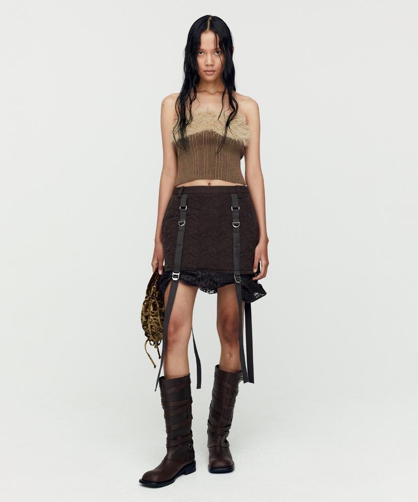 ADSB ANDERSSON BELL Embroidered Padded Skirt Apa764W(D/Brown)