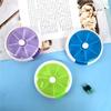 Cute Portable Mini 7 Grids Fruit Shape Pill Box Round Rotating Transparent Medicine Storage Box With Sealed Lid