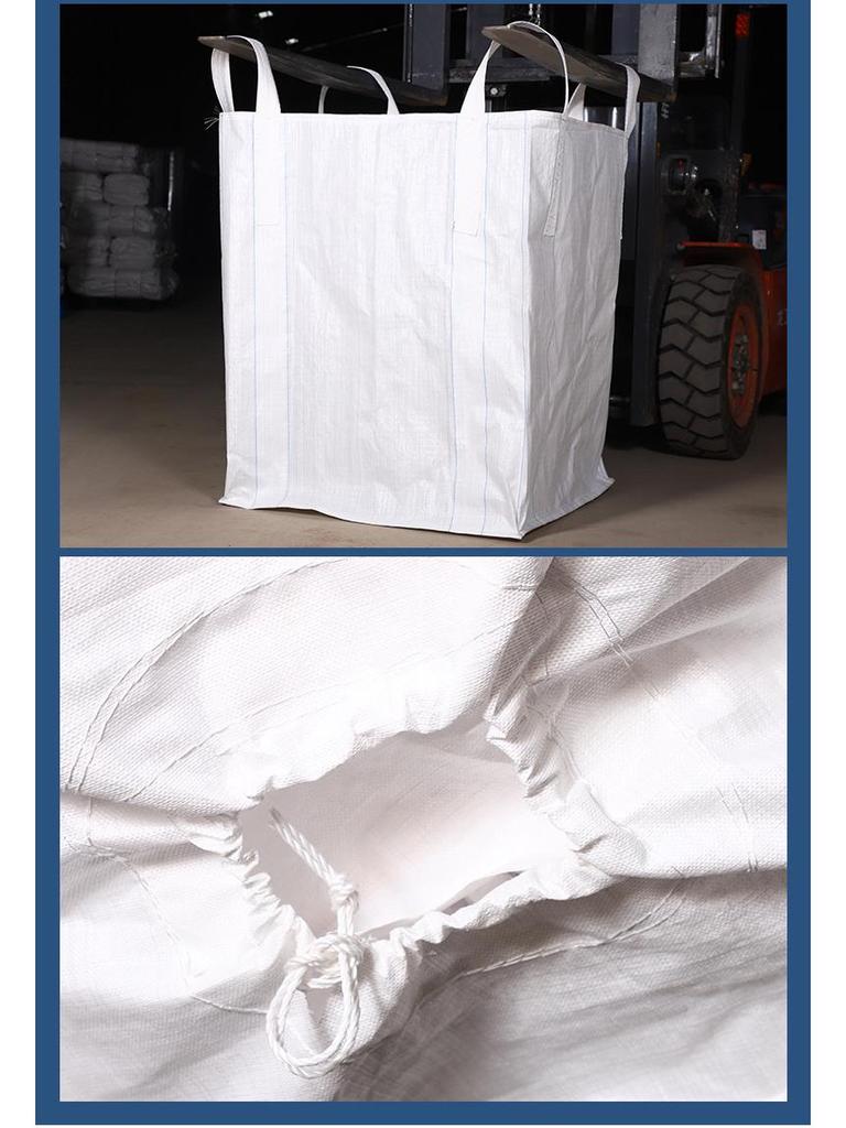 Industrial White Ton Bag - 1 Ton, Four-Loop, Pre-Pressed Space Sludge Lifting Bag