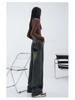 2025 Autumn/Winter Distressed High-Waisted Straight-Leg Women's Wide-Leg Jeans