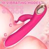 Thrusting Rabbit Vibrator for Women Rechargeable 10 Vibration Modes G Spot Massager Clitoral Stimulator Adult Sex Toys Female Masturbation