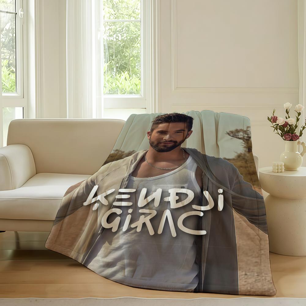 French singer Kendji Girac Blanket For Sofa Office Bed Plane Travel Sleep Read Relax Camping Soft And Warm