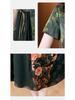 Elegantes Retro-Grünes A-Linien-Kleid - Sommermode 2024, Kurzärmelig, Lang und Schick für Damen