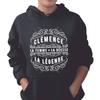 Hoodie - Clémence - Black - Hooded Collar - Long Sleeves - Unisex Size