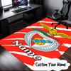 Benfica Fußballwappen Teppich mit individuellem Namen für Wohnzimmer, Spielzimmer, Büro, Schlafzimmer, Fußmatte Verspieltes Design, Fan-Geschenke Weihnachtsdekoration