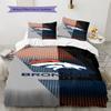 Denver Broncos Pattern Bedding Set Quilt Cover Pillowcase Home Decor Gift (1 * duvet cover + 2 * pillowcase, without core)