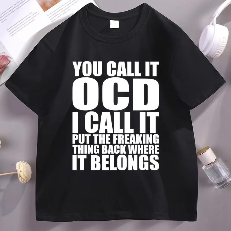 

Funny Frog You Call It OCD Tshirts Unisex Cotton Short Sleeve Top Casaul Round Neck pure cotton Tee Shirt Unisex Designer Clothes 2XL