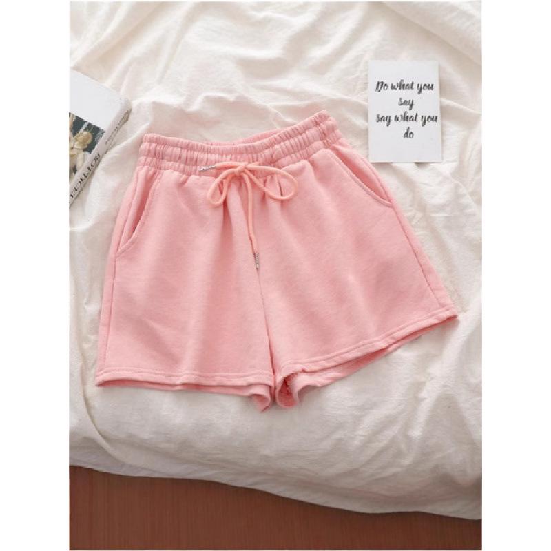 Women's Summer 2026 Retro Grey Wide-Leg Shorts for Running and Casual Wear