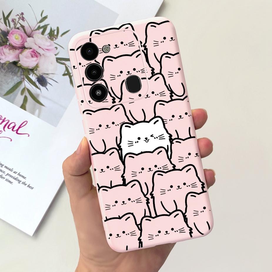For Tecno Spark 8C Case KG5k KG5j KG5n Stylish Candy Painted Cover Soft Silicone Phone Case For Tecno Spark Go 2022 Spark8C Bags