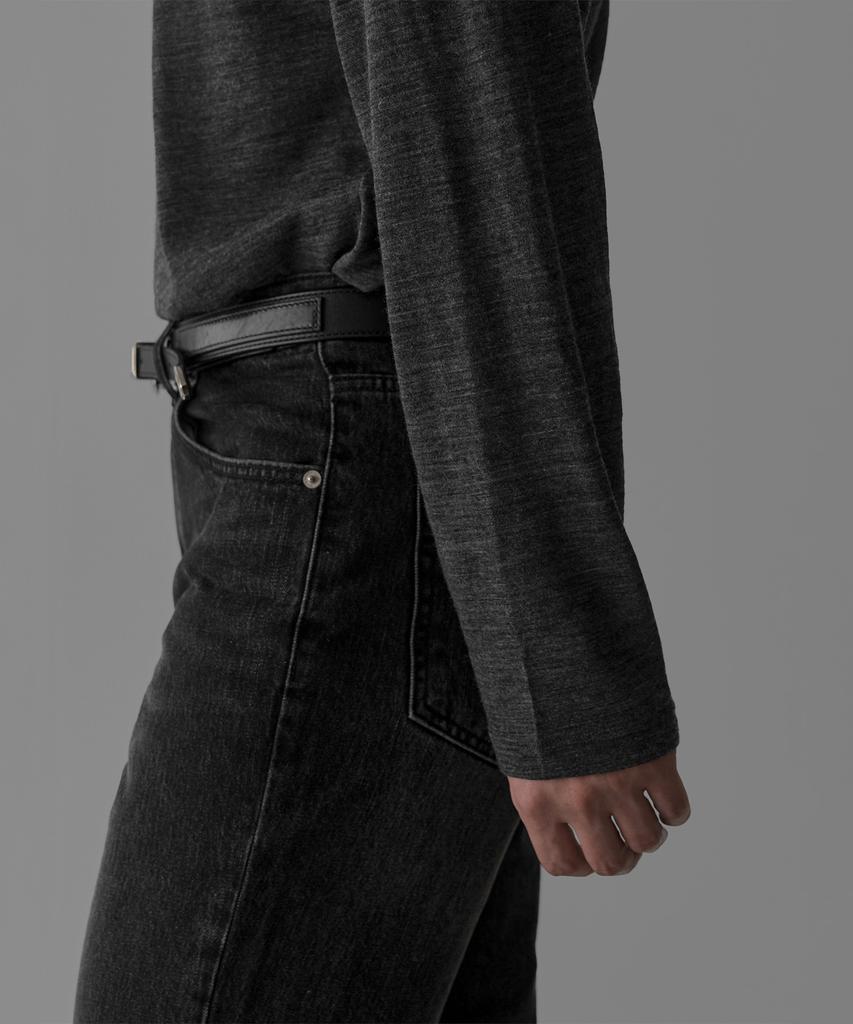 Baulopeulodeogteu 100% Wool Long Sleeve Knit Tee [Charcoal]