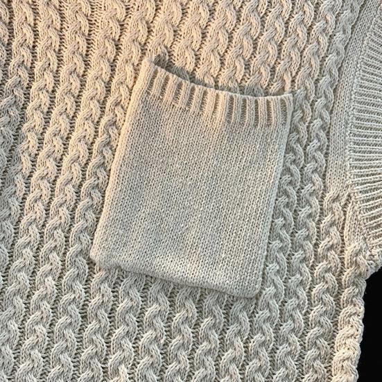 Pánská pletená vesta svetr Jednobarevná Dlouhý rukáv Kulatý výstřih Volná Hřejivá Ležérní Preppy styl Pulovr Vesta svetr pro každodenní nošení