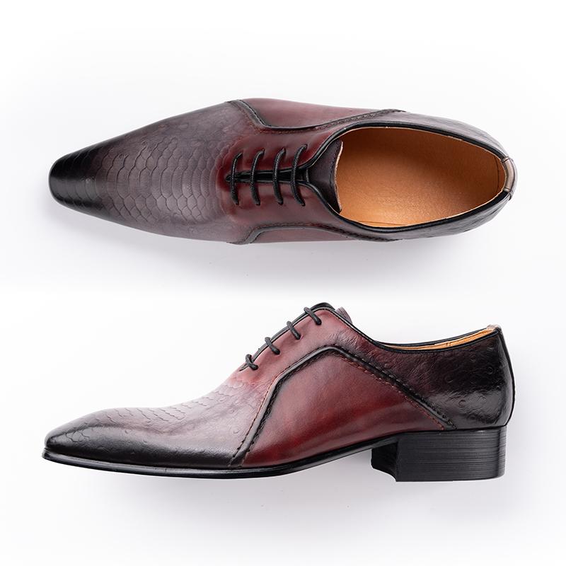 Fashion Factory Men Shoes Genuine Leather Dress Business Office Footwear Luxury Elegant Style Good Quality Wedding Banquet Fashion Shoes